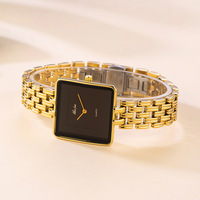 Montre carrée couple bestseller Moyen-Orient, montre quartz bracelet alliage plaqué or