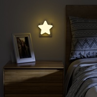 Energiesparende 0,5W Sternen-Nachtlampe aus ABS mit Stecker und Lichtsensor für Schlafzimmer, Flur, Kinderzimmer – Großhandel