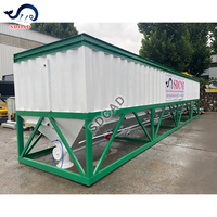 Silo horizontal adaptable multi-matériaux pour le stockage de ciment, de cendres volantes, de pierre calcaire et de poudre minérale