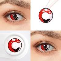 Lentes de Contacto con Patrón Animal Pseyeche, Lentes de Contacto de Color para Cosplay, Anime, Lentillas de Color Smile, Lentes de Contacto de Color para Halloween