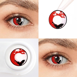 Pseyeche lentes de contato estampadas, lentes de contato coloridas, cosplay anime de diâmetro e cor de sorriso, dia das bruxas, lentes de contato coloridas - Product Image 2