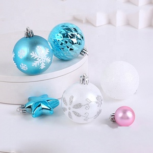 Venta al por mayor juego de bolas de Navidad árbol de Navidad Bola de adorno decoración colgante blanco <span class=keywords><strong>rojo</strong></span> BOLA DE Navidad - Product Image 3