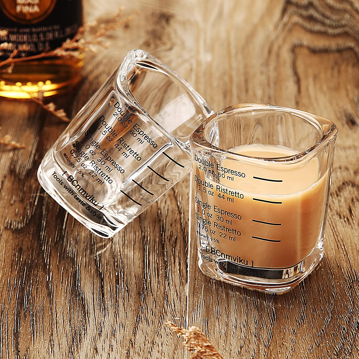 Shot Glass Liquid Heavy Sturdy Glass Shot Glasses Measuring cup Wine Glass 6 Pack 2oz/60ml