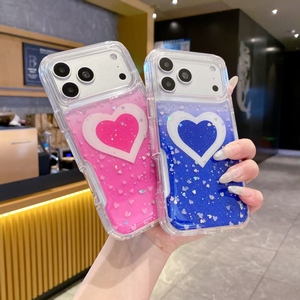 เคสโทรศัพท์แบบขายส่งลาย Sweet Heart Glitter สำหรับ <span class=keywords><strong>iPhone</strong></span> 18 17 16 15, เคสกันกระแทกพร้อมเลื่อมวิบวับ - Product Image 3