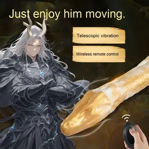 Dildo Alien Ekstra Besar 10 Kecepatan, Masturbator Wanita Silikon Realistis, Penis Palsu Elektrik dengan Remote Control, Sensasi Intens - Product Image 4