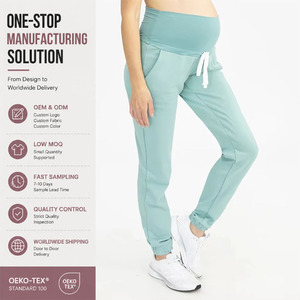 Leggings de Maternidad y Posparto para Mujer, Cintura Alta, Transpirables, de Nailon y Elastano, para <span class=keywords><strong>Yoga</strong></span>, Ejercicio y Uso Diario - Product Image 1