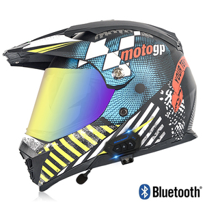 Đức Hạnh Dot phê duyệt chéo xe máy Mũ bảo hiểm-được xây dựng trong <span class=keywords><strong>Bluetooth</strong></span>, đôi Visor, thiết kế thời trang, tùy chọn Visor - Product Image 5