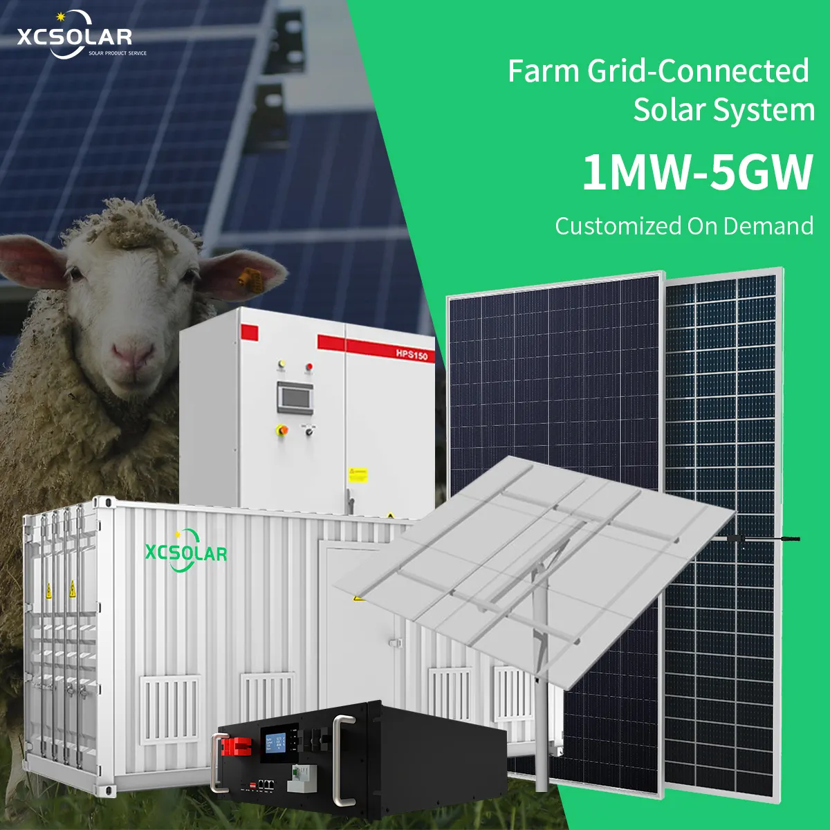 نظام تركيب الطاقة الشمسية الصغير للمزارعين باستخدام الأرض لألواح الطاقة الشمسية والحصول على محاصيل نظام طاقة كهروضوئية للمزرعة الزراعية