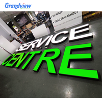 Enseigne lumineuse publicitaire 3D LED personnalisée pour les devantures de magasins et les entreprises, lettres de canal commerciales murales