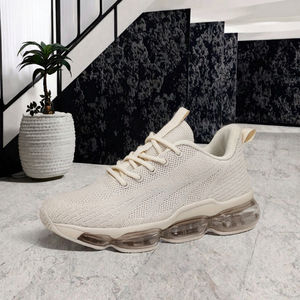 Baskets de sport décontractées pour femmes, respirantes, basses, en cuir et maille souple, à lacets, avec plateforme, chaussures de marche, semelle intermédiaire en caoutchouc antistatique - Product Image 1