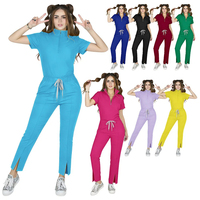 Nouveauté 2026 : Tenues Médicales Unisexe – Blouse Col V et Pantalon Jogger à Manches Courtes pour Hôpitaux et Soins Infirmiers