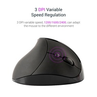 Souris droite sans fil USB optique pilote vertical rechargeable souris ergonomique pour ordinateur portable de jeu de bureau
