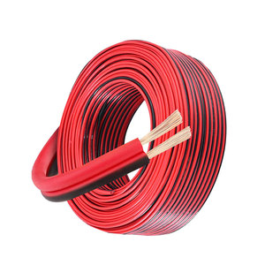 Hai Lõi Màu Đỏ Đen Bị Mắc Kẹt Đồng LED Loa Dây Mềm Mỏng Dây Điện Với Cách Nhiệt PVC 20AWG/22AWG Cuộn - Product Image 1