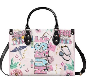 Bolso de hombro de cuero con estampado médico para mujer Drop Ship POD Personality Womans PU bolso para enfermera Grad regalo - Product Image 1