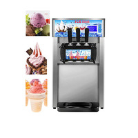 Machine à glace molle 2+1 saveurs mixtes à prix d'usine, machine à crème glacée à bas prix