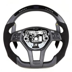 Volante in Carbonio Opaco con Luci LED per <span class=keywords><strong>Mercedes</strong></span> Classe E C63 W204 W205 AMG Mod, Sconto Speciale Disponibile - Product Image 1