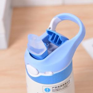 New Cartoon Cute Children Drinking Insulated Portable Kids Stainless Steel Water <b>Bottle</b> for School With Straw and Handle - Product Image 3