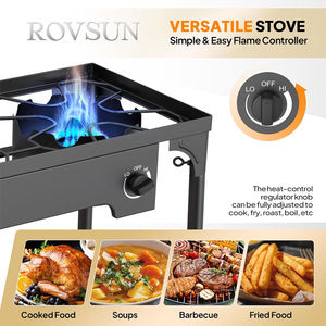 Parrilla <span class=keywords><strong>de</strong></span> <span class=keywords><strong>Gas</strong></span> Propano para Exteriores <span class=keywords><strong>de</strong></span> Hierro Fundido Resistente con Dos Quemadores para Uso Doméstico; Presenta un Diseño Plegable y es Fácil <span class=keywords><strong>de</strong></span> Montar - Product Image 3