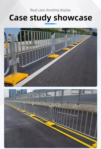 Barrière de sécurité routière en acier galvanisé, barrière de circulation métallique, clôture d'isolation pour trottoir, contrôle d'accès municipal - Product Image 2