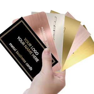 Direct China Factory Custom Engraved Die Cut Business Cards Printed Flower VIP Logo Black Metal Steel Thank You YK Gift Cards