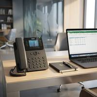 Téléphone IP Gigabit Fanvil V62G avec écran couleur HD 2,8 pouces, Wi-Fi 5G, PoE, conférence 6 voies, 21 touches DSS, SIP, VoIP professionnel, double-stackable, pour bureau