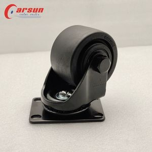 Roulettes en acier à faible gravité Carsun 500 lb, roues en nylon renforcé noires de 3 pouces, roulements à billes pivotants, roulettes robustes - Product Image 4