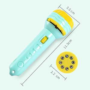 Chiếu <span class=keywords><strong>LED</strong></span> Đèn pin ABS mini chạy bằng pin giáo dục sớm giác ngộ phim hoạt hình kỹ thuật số trẻ em Đồ chơi đêm - Product Image 6