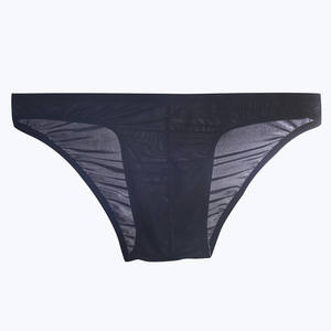 Slip respirant d'été en soie de glace pour hommes taille basse Sexy sous-vêtement <span class=keywords><strong>Triangle</strong></span> semi-transparent Cool caleçon confortable - Product Image 6