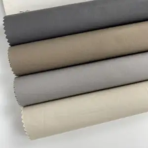 High quality custom size dyed color silk finished sateen organic 100% cotton fabric for coat