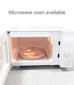 Juego de alimentación de silicona para bebé, vajilla infantil, juego de comedor, plato de oso, cuenco con patrón, babero, cubiertos de acero inoxidable, logotipo personalizado - Product Image 4