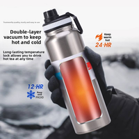 Bouteille d'eau en acier inoxydable OEM 800 ml en gros, bouteille d'eau de sport avec couvercle à boire directement, bouteille d'eau de voyage pour l'extérieur.