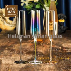 Verres en cristal de style européen, gobelets colorés, verres à dessert ambrés fumés, flûtes à champagne, ensemble cadeau de 2 pièces, emballage en mousse - Product Image 2