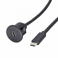 Cable de Extensión USB 3.1 2.0 3.0 USB-C a Tipo C Hembra, para Montaje en Panel, Escritorio