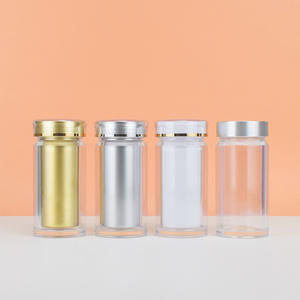 Botol Kapsul Gelatin/Gummy Bulat 120ml Bahan PET Food-Grade dengan Tutup Ulir dan Label untuk Suplemen Kesehatan, Pil, dan Obat - Product Image 1