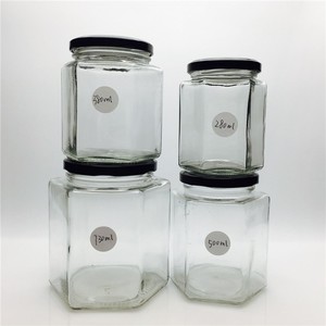 Pot à miel royal en verre Transparent, hexagonale, pot de 25, 40, 100, 180, 280, 380, 500 et 720ml - Product Image 5