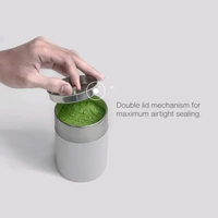 Boîtes à thé matcha en acier inoxydable, récipients texturés pour thé, café et sucre, boîtes personnalisées pour matcha, récipients domestiques pour le stockage du café et du sucre