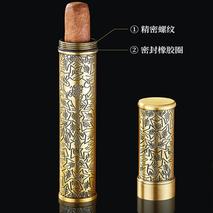 Dericsson LOGO personalizado Tubo de cigarro de metal portátil Protección al aire libre de lujo Estuche para cigarros Accesorios - Product Image 2