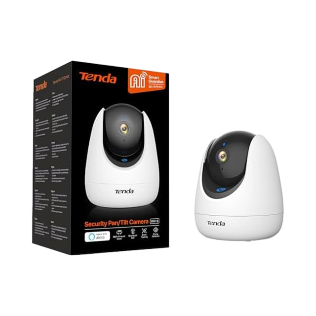Tenda 2K CP3 Indoor Security Camera 2MP WiFi 6 Plug-in Night Vision One-Touch Calling Pet Baby Crying Detection 180 Wide Angle