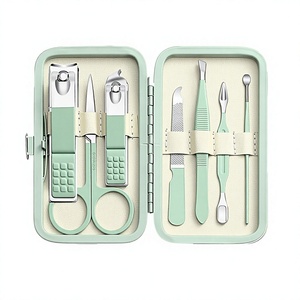 7 In 1 Nail <b>Kit</b> Stainless Steel <b>Manicure</b> Tools With Case Portable For Adult Classic Style - Product Image 4