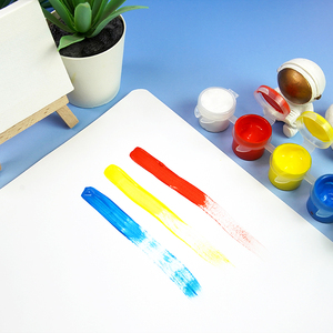 Ensemble <span class=keywords><strong>de</strong></span> peinture <span class=keywords><strong>gouache</strong></span> 18 couleurs <span class=keywords><strong>avec</strong></span> pinceau, parfait pour les enfants, peinture artistique non toxique pour les loisirs créatifs, fournitures scolaires, vente en gros - Product Image 5