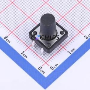 TSF001B14026A03 Tactile Switch DIP-4P,12x12mm Switch Round Button 2.6N Through Hole 12mm - Product Image 1