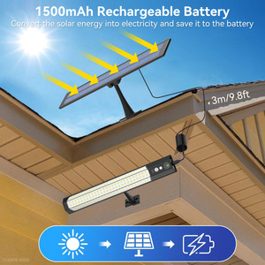 Lámpara Solar LED de Pared para Exteriores, 3W, con Sensor, para Jardín y Camping - Product Image 4
