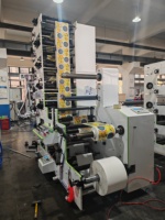 Machine d'impression flexographique 6 couleurs pour étiquettes autocollantes avec rouleau anilox et presse empilée