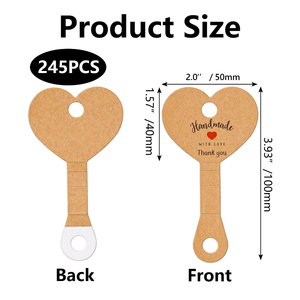 แท่นโชว์รูปหัวใจทำจากกระดาษแข็งสำหรับบรรจุภัณฑ์พวงกุญแจ พร้อมแถบกาวในตัว ใช้สำหรับโชว์การ์ดสินค้า เช่น ต่างหู แหวน - Product Image 5