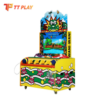 Máquina Arcade Metálica TT Play Crocodile Panic Hammer con Pantalla LCD de 42 Pulgadas, Operada con Monedas, Juego Interactivo para 2 Jugadores para Entretenimiento