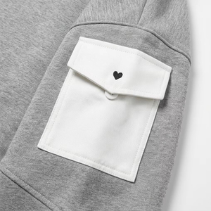 Sweat à capuche personnalisé avec logo, poids lourd 600 GSM, pour femmes et hommes, imprimé galaxie nébuleuse, streetwear, poche cargo sur la manche, sweat à capuche surdimensionné - Product Image 2