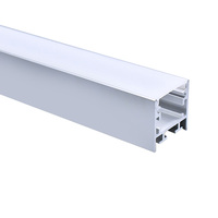 Profilé en aluminium pour bande LED personnalisée, 25*25mm, rectangulaire, encastré, avec diffuseur