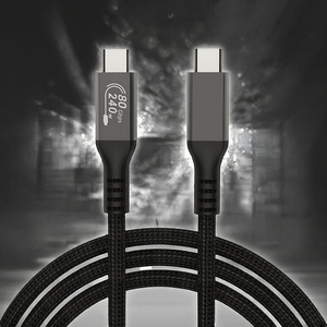 Nuevo <span class=keywords><strong>Cable</strong></span> Thunderbolt 5 USB Tipo-C de Carga Rápida 6A, 0.3M-2M, para <span class=keywords><strong>Macbook</strong></span> Pro, Dispositivos iOS, Impresora, 16K, 120Gbps, PD 240W, Banco de Energía USB - Product Image 3