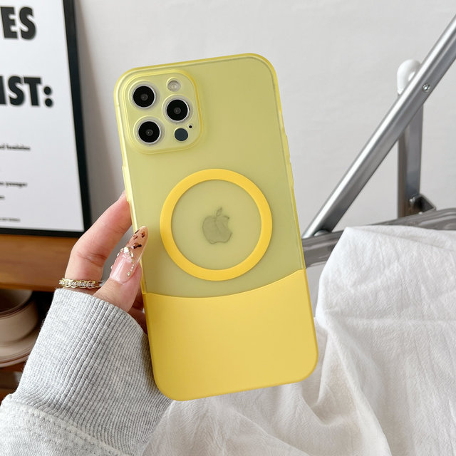 Matte Splicing Magnetic Hard PC Phone Case for iPhone 18 17 16 15 14 13 12 11 Pro Max Plus