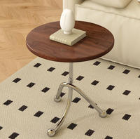 Table d'appoint basse minimaliste contemporaine de luxe en bois de caoutchouc haut de gamme pour meubles légers de salon à usage domestique